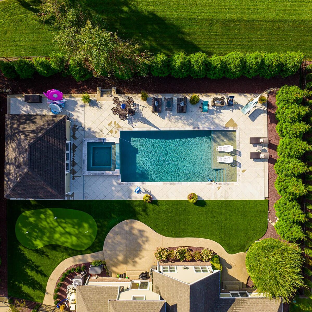 Landscape Installation, Putting Greens, Plantings